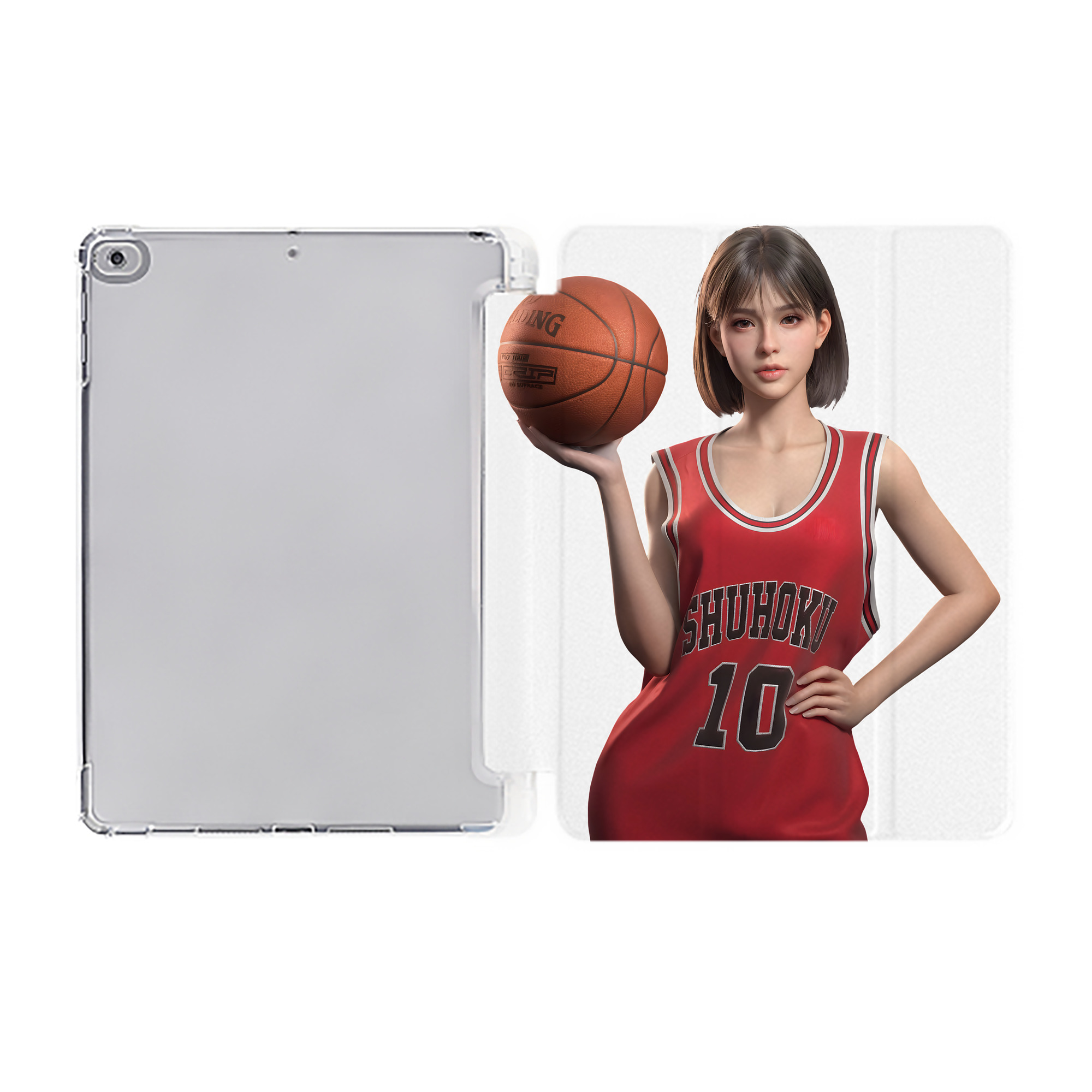 （画像用） SLAM DUNK／スラムダンク IPad ケース ペン収納付き 三つ折りスタンド PUレザー×シリコン 対応機種9.5/10.5/10.9インチ